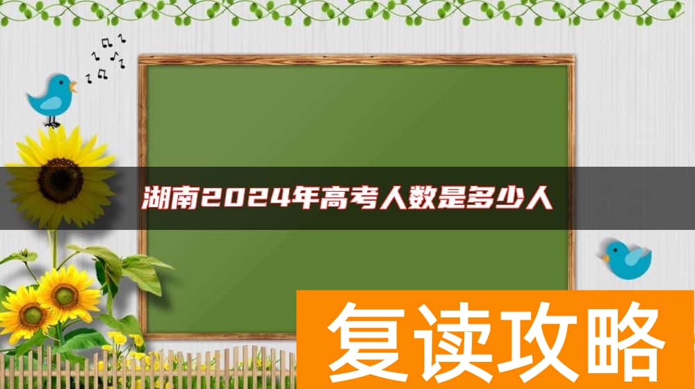 湖南2024年高考人数是多少人