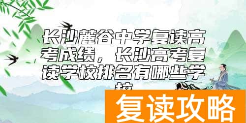 长沙麓谷中学复读高考成绩，长沙高考复读学校排名有哪些学校