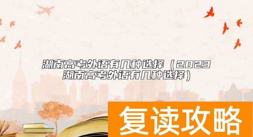 湖南高考外语有几种选择（2023湖南高考外语有几种选择）