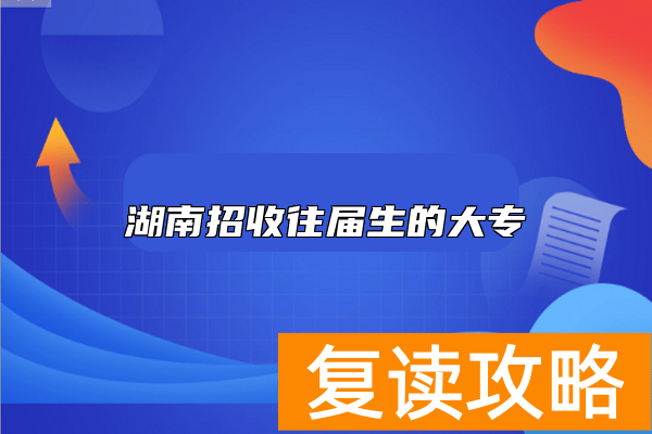 湖南招收往届生的大专