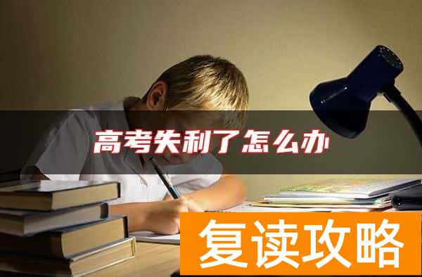 高考失利了怎么办