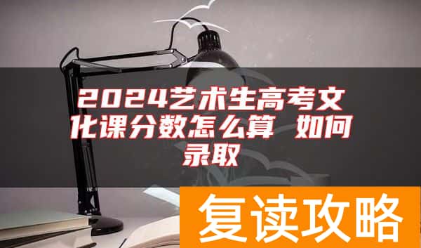 2024艺术生高考文化课分数怎么算 如何录取