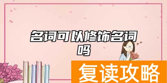 名词可以修饰名词吗