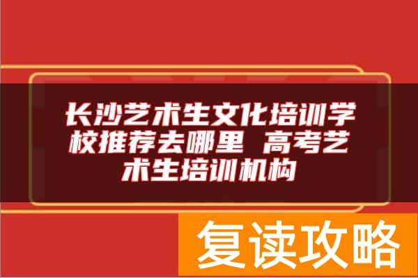 长沙艺术生文化培训学校推荐去哪里 高考艺术生培训机构