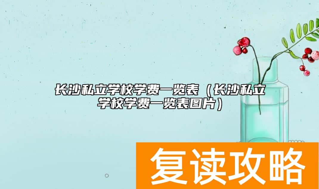 长沙私立学校学费一览表（长沙私立学校学费一览表图片）