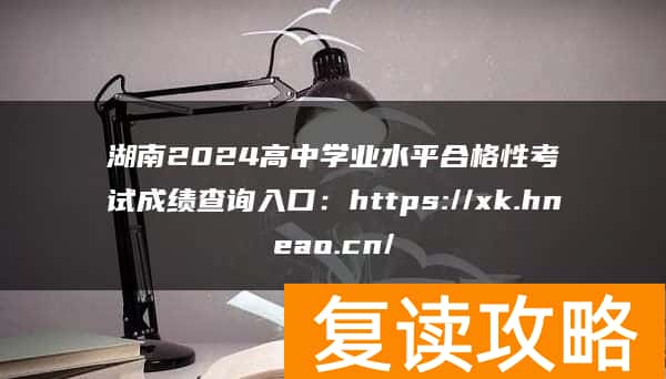 湖南2024高中学业水平合格性考试成绩查询入口:https://xk.hneao.cn/