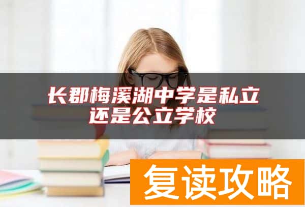 长郡梅溪湖中学是私立还是公立学校