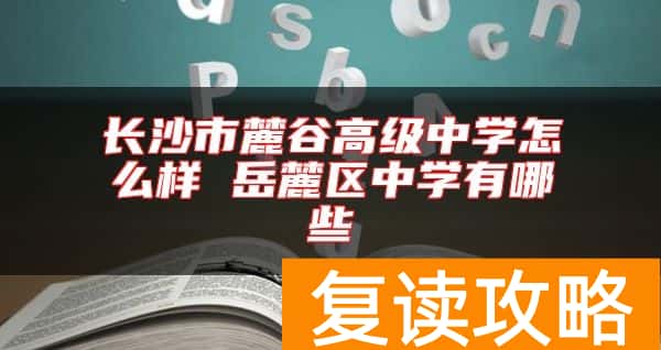 长沙市麓谷高级中学怎么样 岳麓区中学有哪些