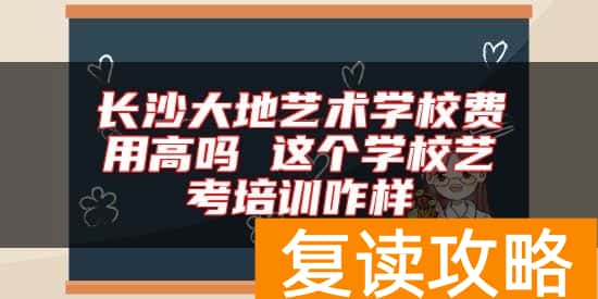 长沙大地艺术学校费用高吗 这个学校艺考培训咋样