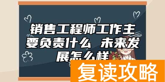 销售工程师工作主要负责什么 未来发展怎么样