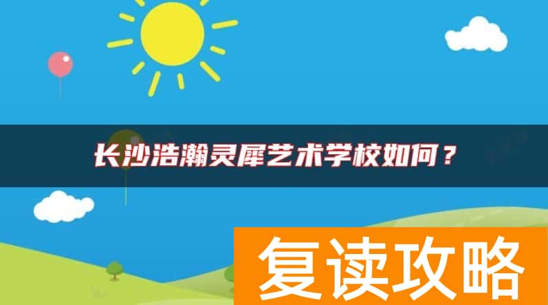 长沙浩瀚灵犀艺术学校如何？