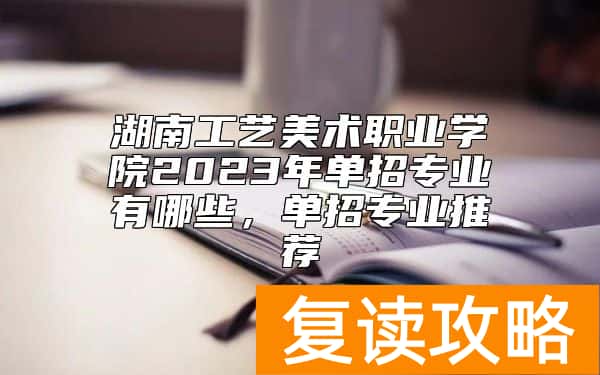 湖南工艺美术职业学院2023年单招专业有哪些，单招专业推荐