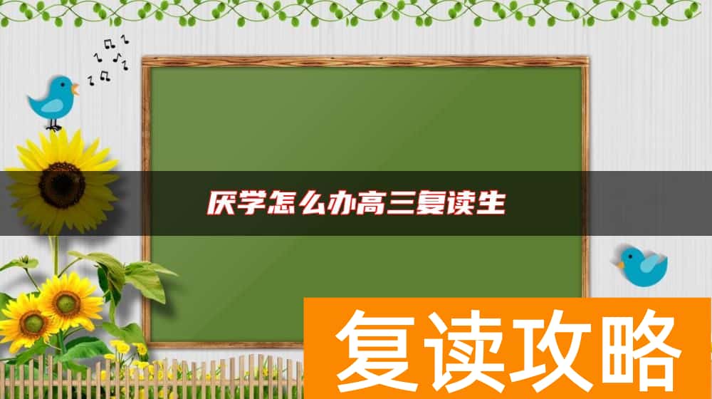 厌学怎么办高三复读生