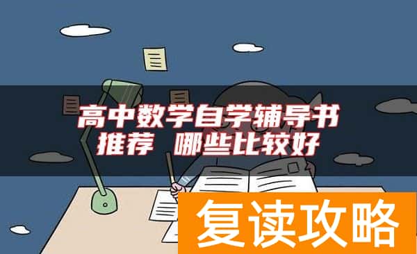高中数学自学辅导书推荐 哪些比较好