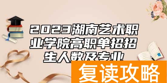 2023湖南艺术职业学院高职单招招生人数及专业