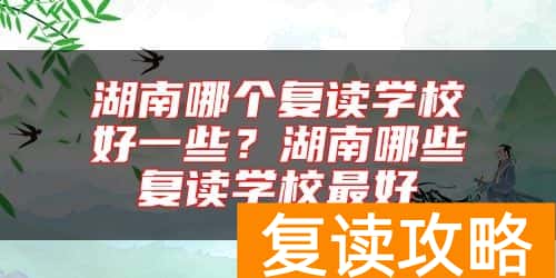 湖南哪个复读学校好一些？湖南哪些复读学校最好