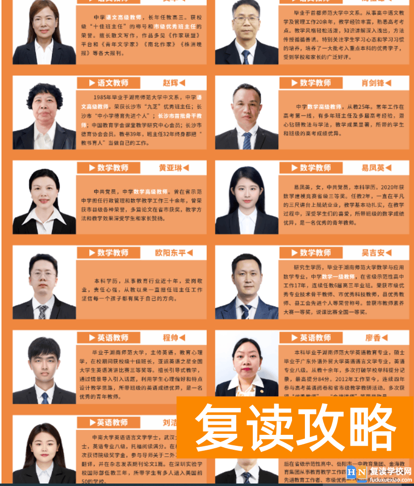 长沙芙蓉学校复读部师资怎么样