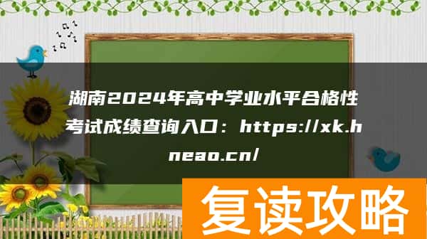 湖南2024年高中学业水平合格性考试成绩查询入口:https://xk.hneao.cn/