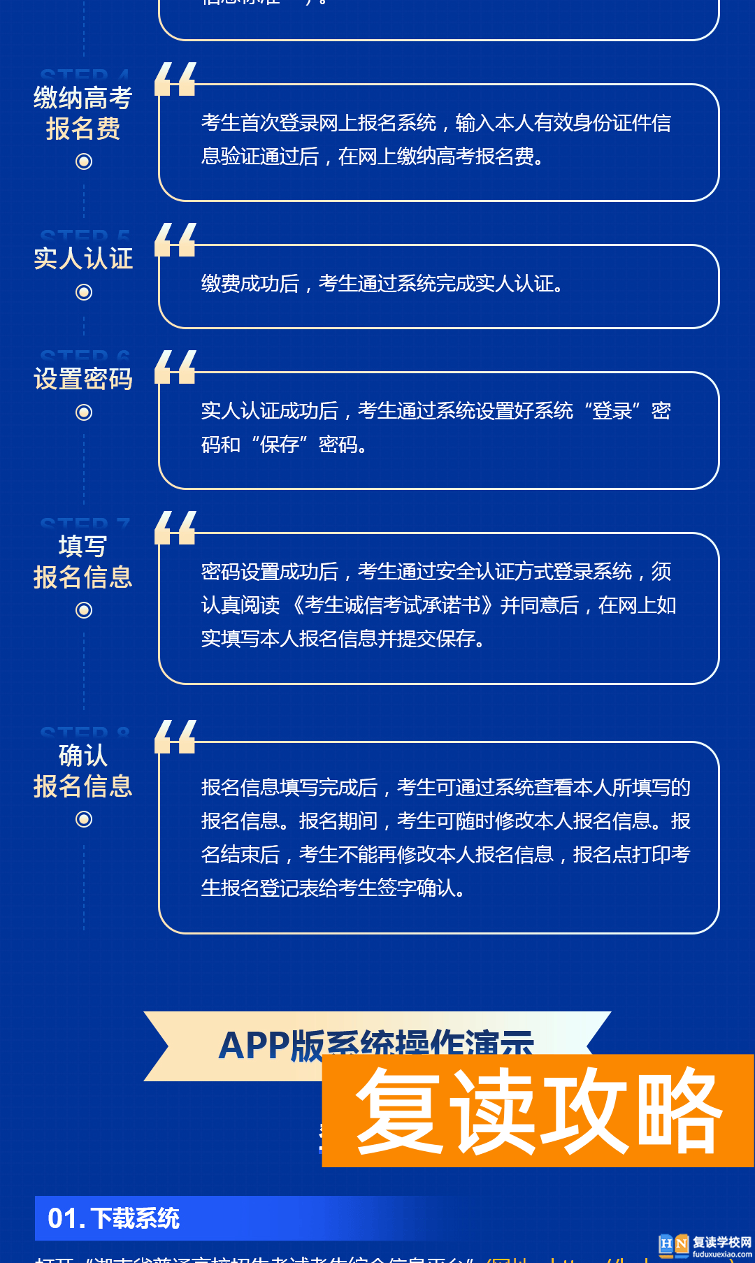 潇湘高考报名复读流程图 2024年湖南高考报名入口