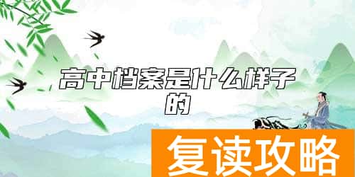 高中档案是什么样子的