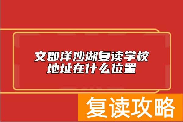文郡洋沙湖复读学校地址在什么位置