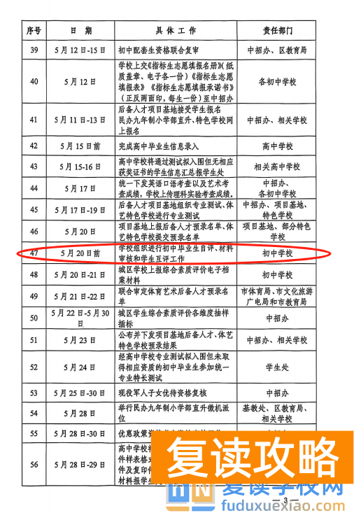 长沙中考的一些关键时间已经公布