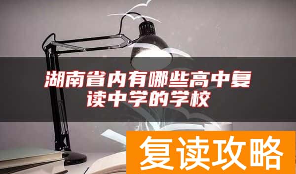 湖南省内有哪些高中复读中学的学校