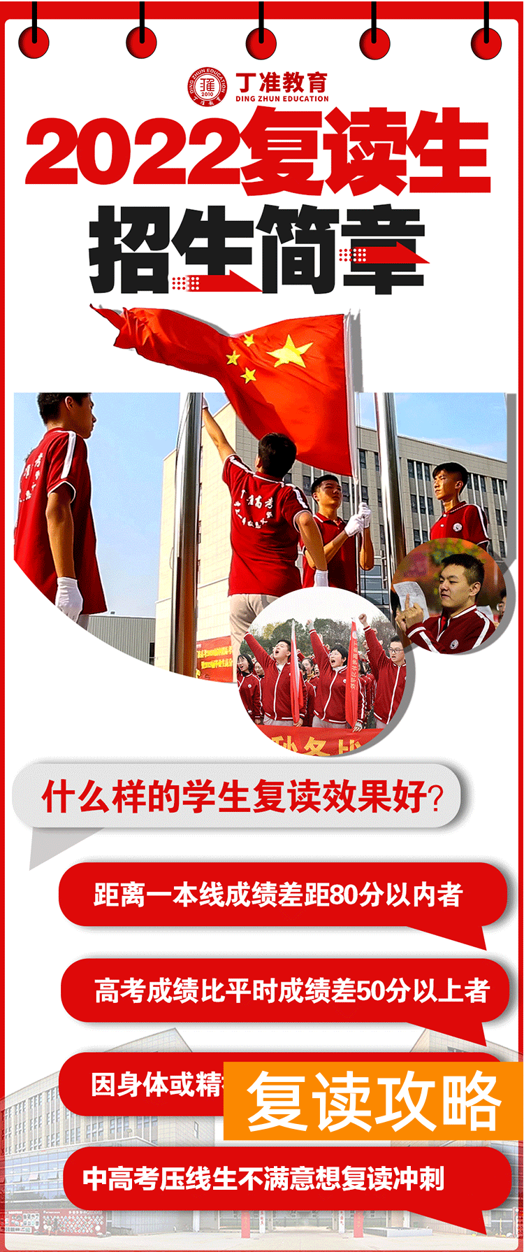 西安丁准学校招生标准（丁准高考2023届复读生招生简章）