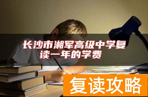 长沙市湘军高级中学复读一年的学费