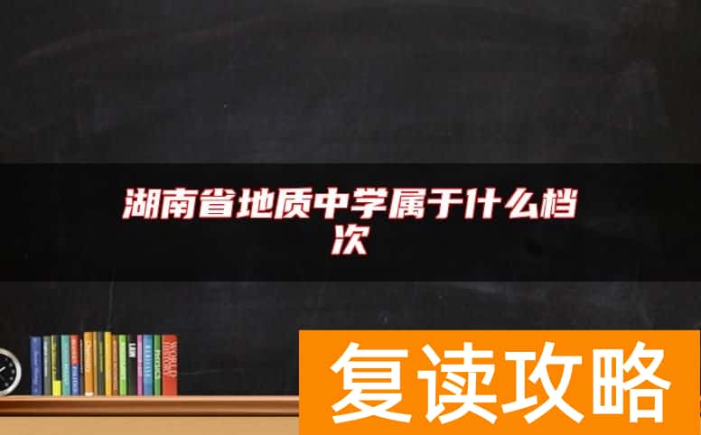 湖南省地质中学属于什么档次