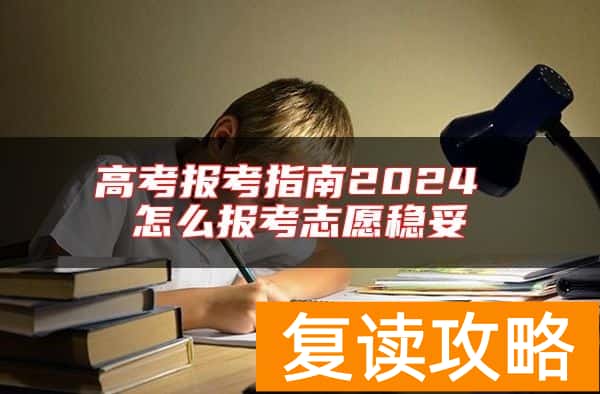 高考报考指南2024 怎么报考志愿稳妥