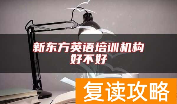 新东方英语培训机构好不好