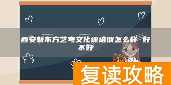 西安新东方艺考文化课培训怎么样 好不好