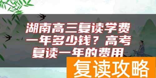 湖南高三复读学费一年多少钱？高考复读一年的费用