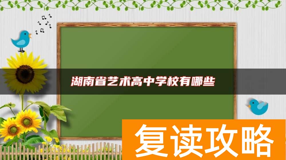 湖南省艺术高中学校有哪些