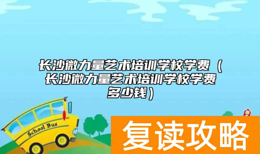 长沙微力量艺术培训学校学费(长沙微力量艺术培训学校学费多少钱)