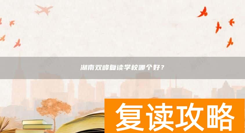 湖南双峰复读学校哪个好？