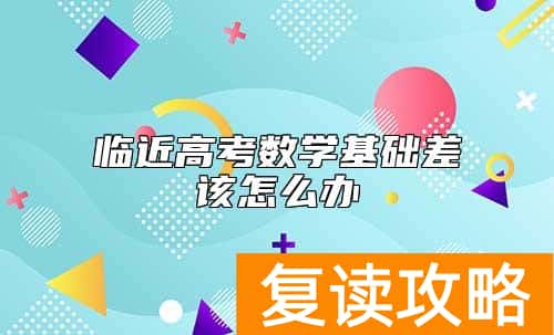 临近高考数学基础差该怎么办