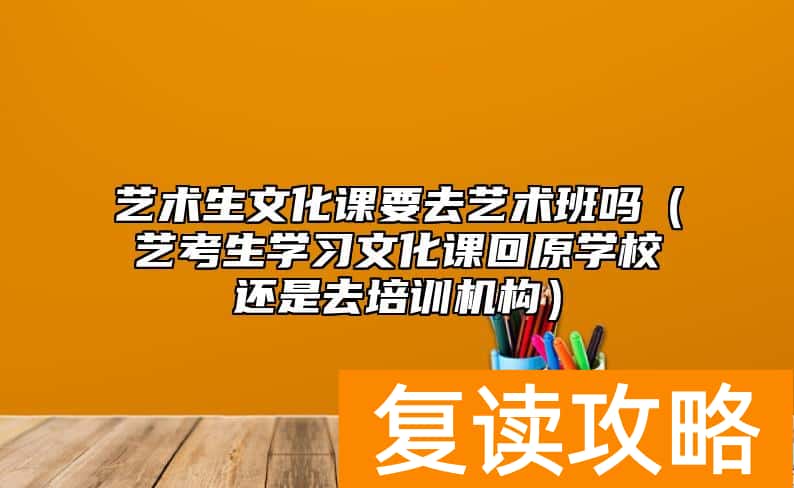 艺术生文化课要去艺术班吗（艺考生学习文化课回原学校还是去培训机构）