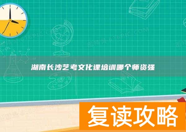湖南长沙艺考文化课培训哪个师资强