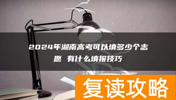 2024年湖南高考可以填多少个志愿 有什么填报技巧