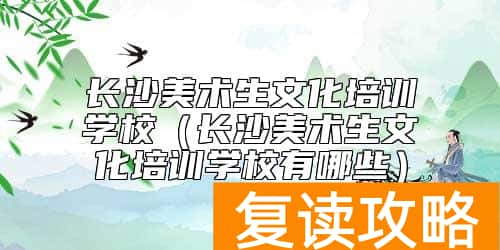长沙美术生文化培训学校（长沙美术生文化培训学校有哪些）