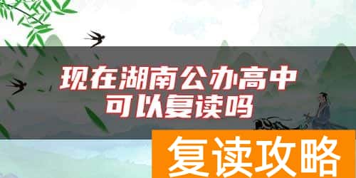 现在湖南公办高中可以复读吗