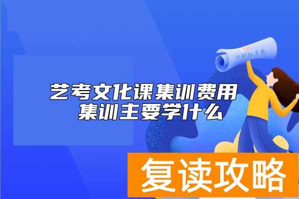 艺考文化课集训费用 集训主要学什么