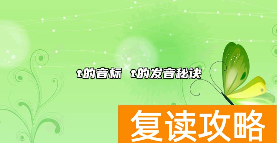 t的音标 t的发音秘诀