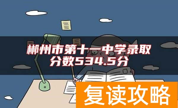 郴州市第十一中学录取分数534.5分