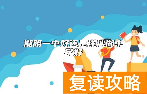 湘阴一中好还是洋沙湖中学好