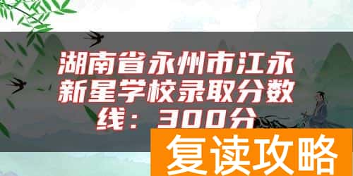 湖南省永州市江永新星学校录取分数线：300分