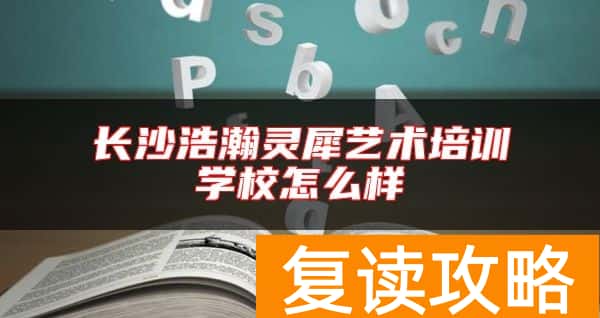 长沙浩瀚灵犀艺术培训学校怎么样