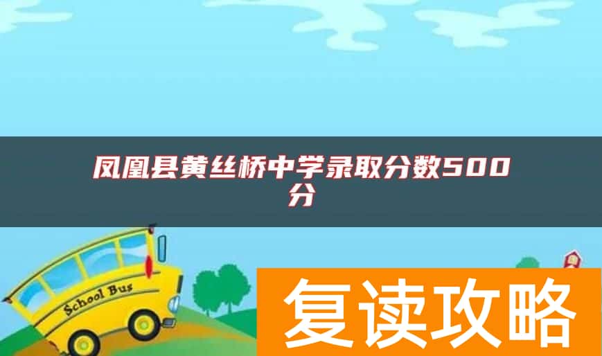 凤凰县黄丝桥中学录取分数500分
